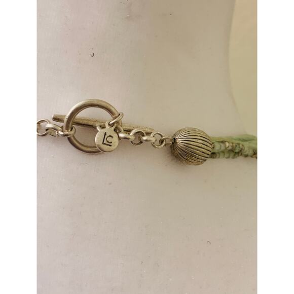 Liz Claiborne Blue Beaded Necklace, Adjustable Length, 16"-19" Long - Picture 7 of 8